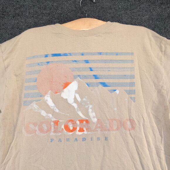 Call Your Mother Men's Colorado Paradise T-Shirt Tan Large Short Sleeve - Picture 9 of 16